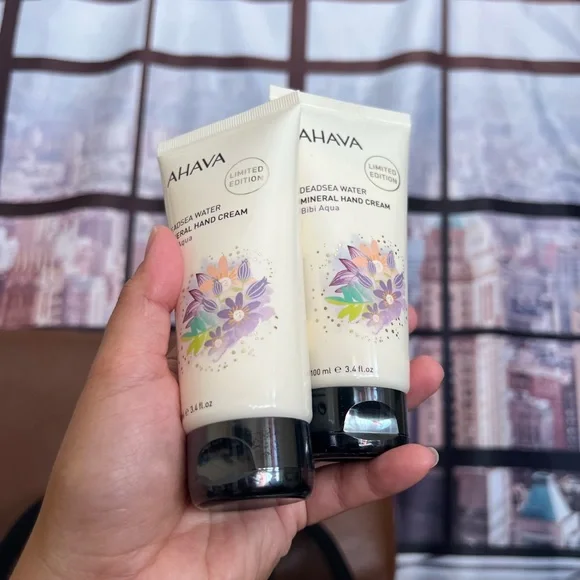 NWT 2x Ahava Limited Edition Mineral Hand Cream Bibi Aqua - Picture 2 of 9